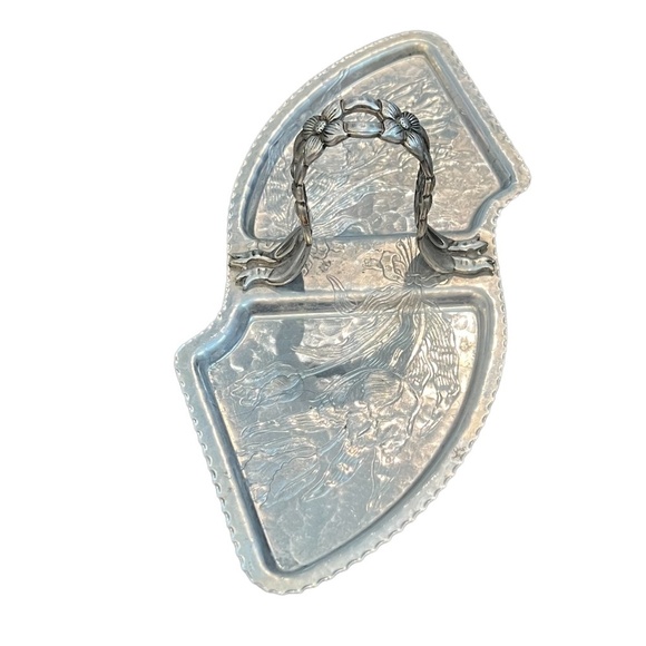 Vintage Hand Forged Aluminum Rodney Kent Relish Pickle Tray W/O Glass Inserts - Picture 4 of 9